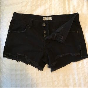 Free People Black Cut Off Shorts